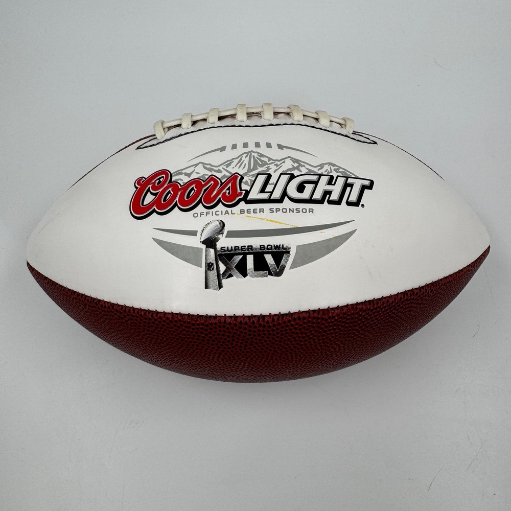 Wilson Football NFL Super Bowl XLV Coors Light Brown White Official Sponsor 2011